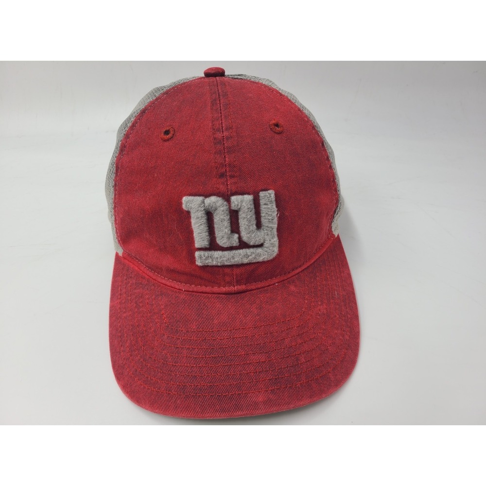 New York Giants Reebok Old Orchard Beach Mesh Snapback Hat Cap Men NFL Red Gray